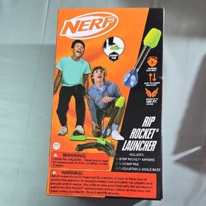 Nerf Rip Rocket Launcher with Bright Orange and Green